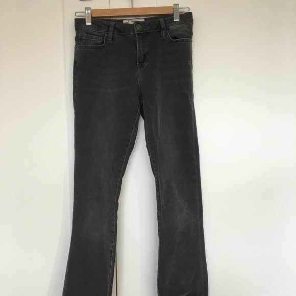 Free People Denim - Free People Grey Cropped Flare Jeans